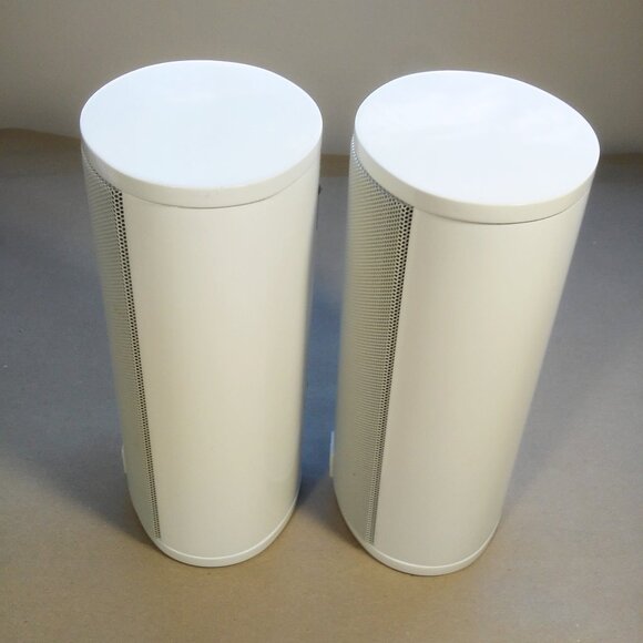 White Metal Oval Canton CD 220 Wall Mount Speakers Pair satellites German brand - Picture 8 of 15